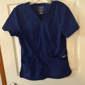 Navy Blue Cherokee Scrub Top
